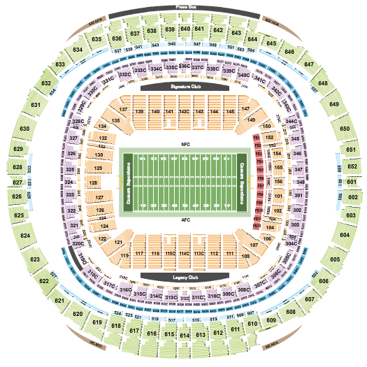 Caesars Superdome 2025 Seating Chart